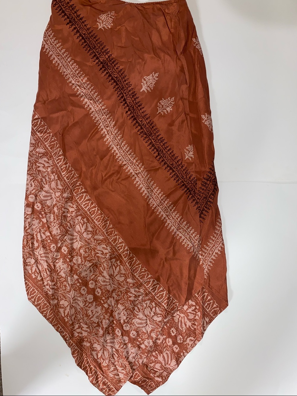 Banana Republic Rust Floral Asymmetrical Skirt